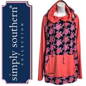 SIMPLY SOUTHERN Turtles Double Hoodie Pullover Sweatshirt Top szS